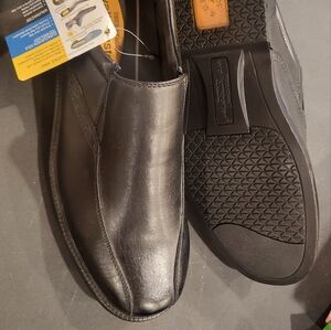 Deer Stag Walkmaster Men's Black Leather Walking Shoes